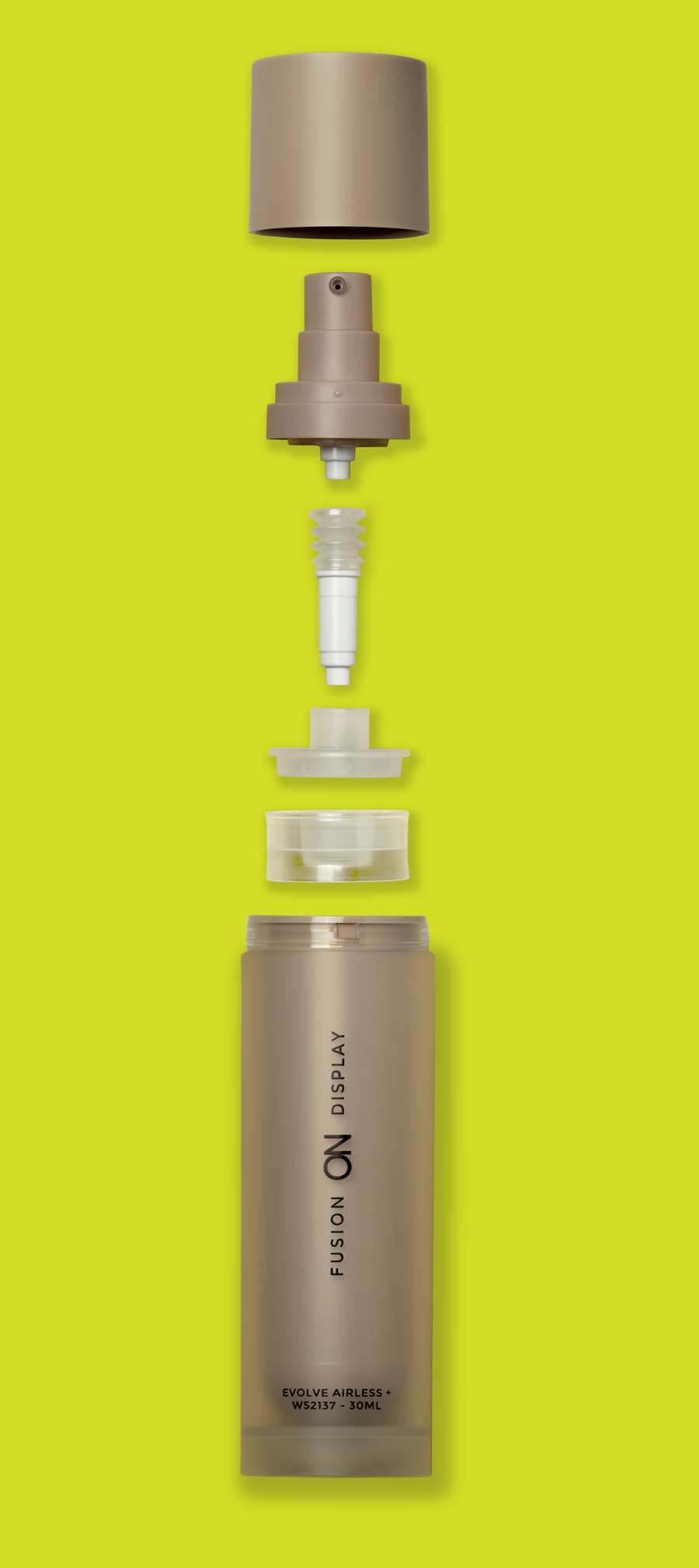 Cosmetics packaging photograph for Fusion PKG, packaging parts