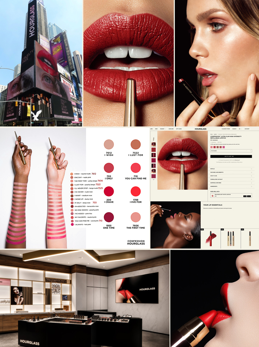 Hourglass Confession lipstick, JKM brand work