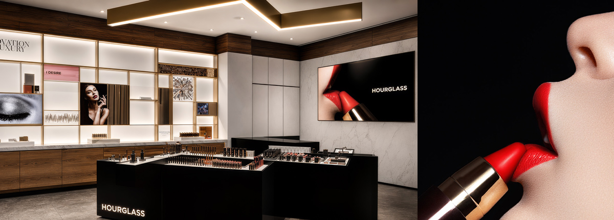 Beauty photograph of Hourglass Cosmetics GIRL Lip Stylo, macro lips campaign banner
