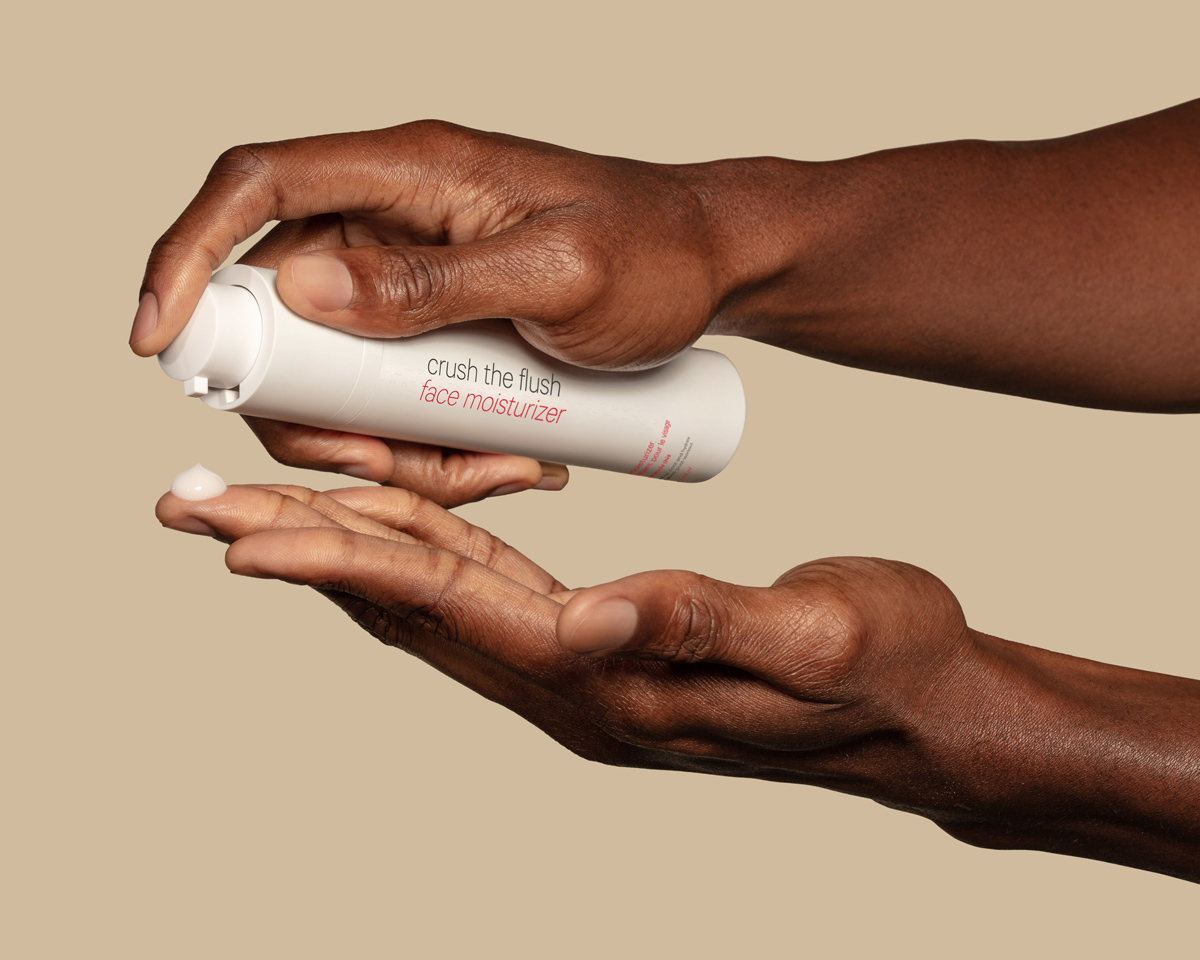 Lululemon Selfcare, moisturizer in hand